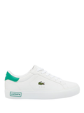 LACOSTE KIDS Boys Powercourt Sneakers White/Green - MAISONDEFASHION.COM