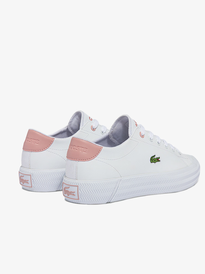 LACOSTE KIDS Girls Gripshot Sneakers White/Light Pink - MAISONDEFASHION.COM