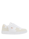 LACOSTE KIDS Girls T-Clip Set Sneakers White/Light Pink - MAISONDEFASHION.COM