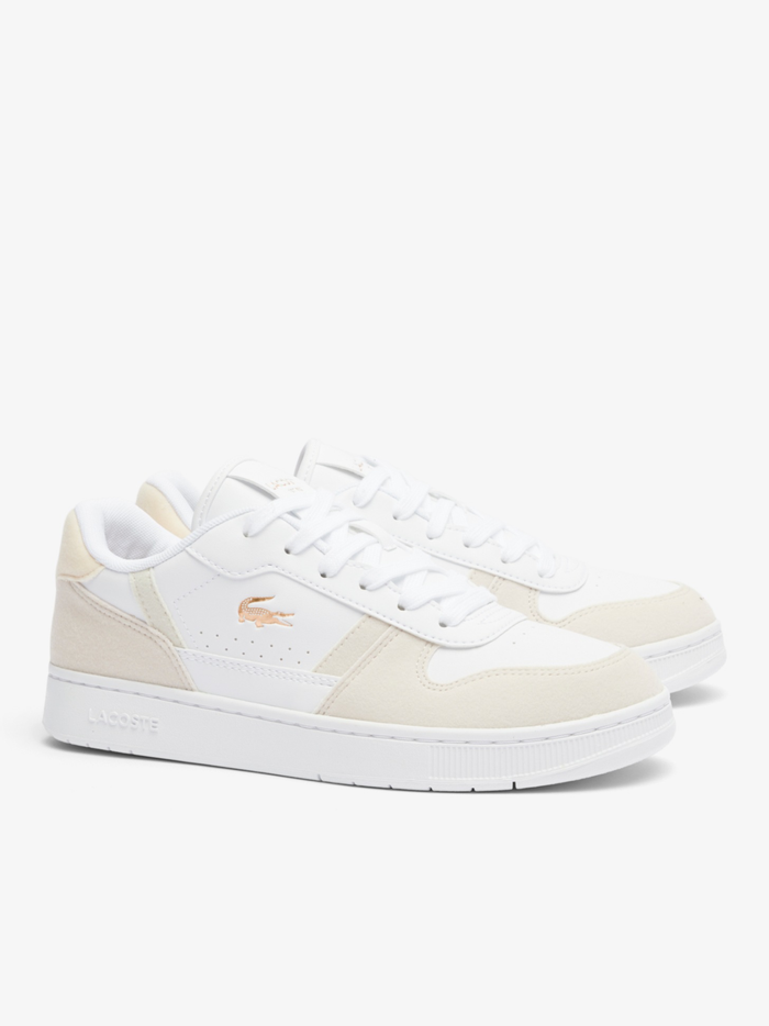 LACOSTE KIDS Girls T-Clip Set Sneakers White/Light Pink - MAISONDEFASHION.COM