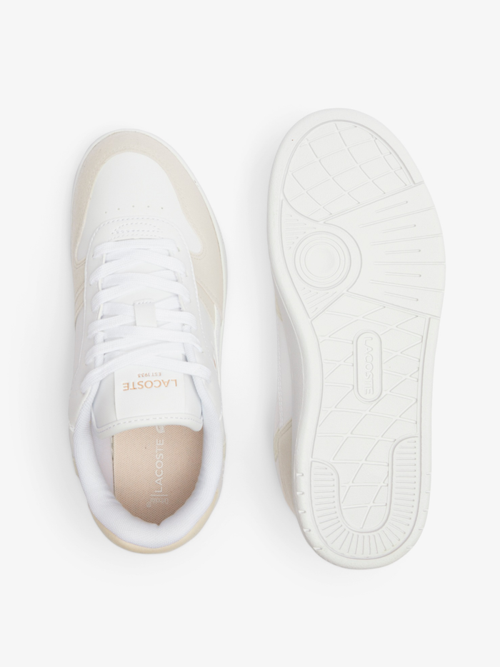 LACOSTE KIDS Girls T-Clip Set Sneakers White/Light Pink - MAISONDEFASHION.COM