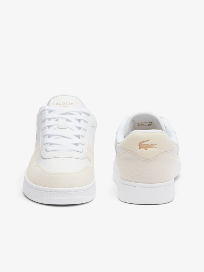 LACOSTE KIDS Girls T-Clip Set Sneakers White/Light Pink - MAISONDEFASHION.COM