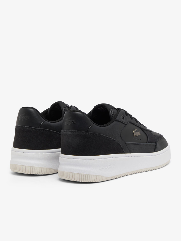 LACOSTE L001 Ace Leather Sneakers Black/White - MAISONDEFASHION.COM
