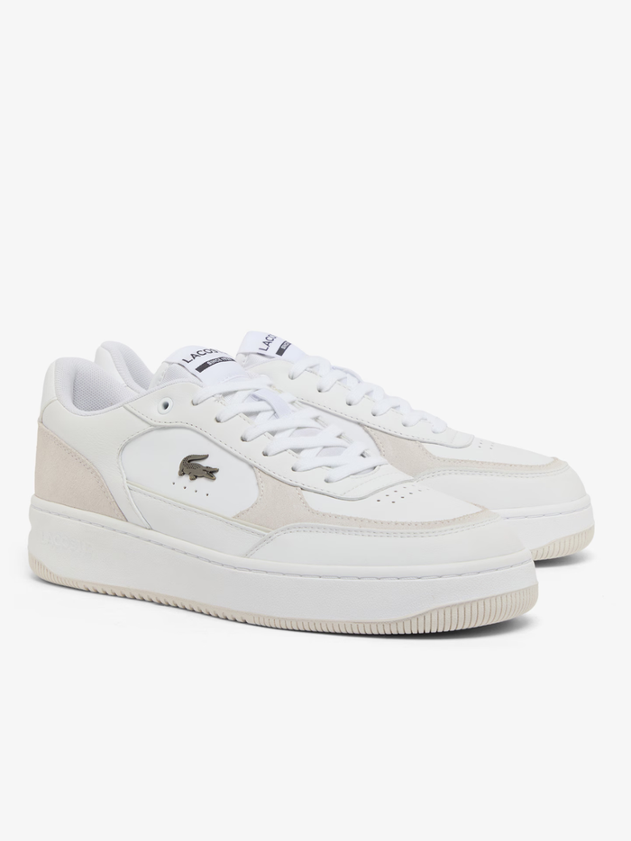 LACOSTE L001 Ace Leather Sneakers White - MAISONDEFASHION.COM