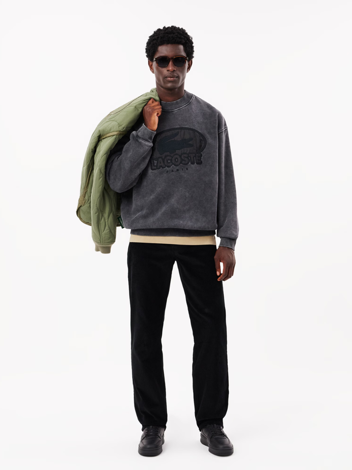 LACOSTE L001 Set Leather Sneakers Black - MAISONDEFASHION.COM