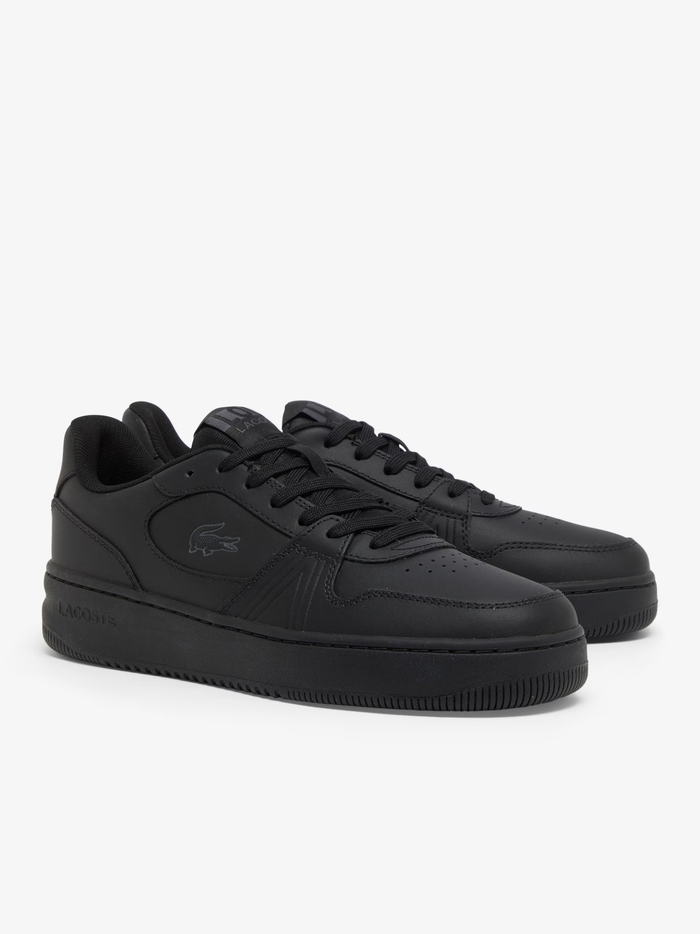 LACOSTE L001 Set Leather Sneakers Black - MAISONDEFASHION.COM