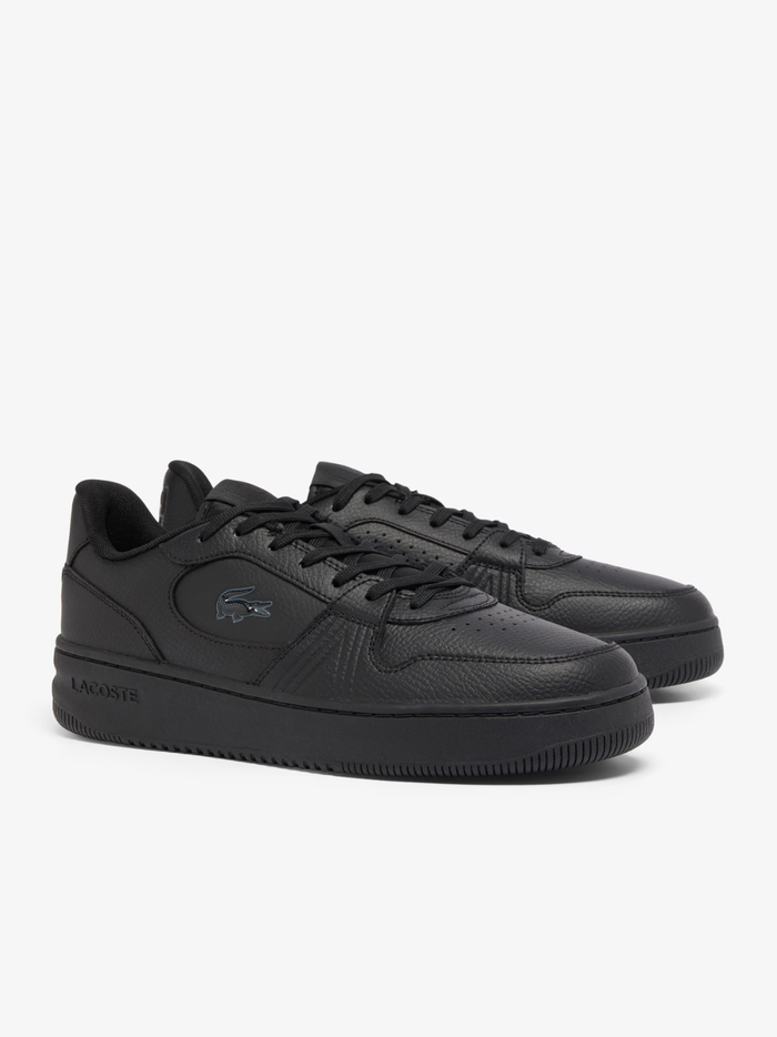 LACOSTE L001 Set Leather Sneakers Black - MAISONDEFASHION.COM