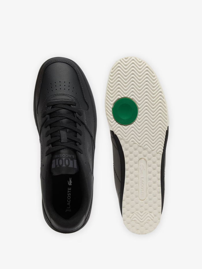 LACOSTE L001 Set Leather Sneakers Black - MAISONDEFASHION.COM