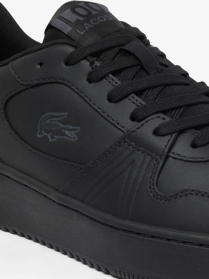 LACOSTE L001 Set Leather Sneakers Black - MAISONDEFASHION.COM