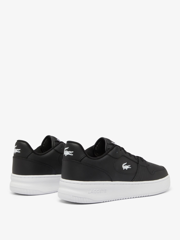 LACOSTE L001 Set sneakers back view showing black leather heel counter with white LACOSTE branding