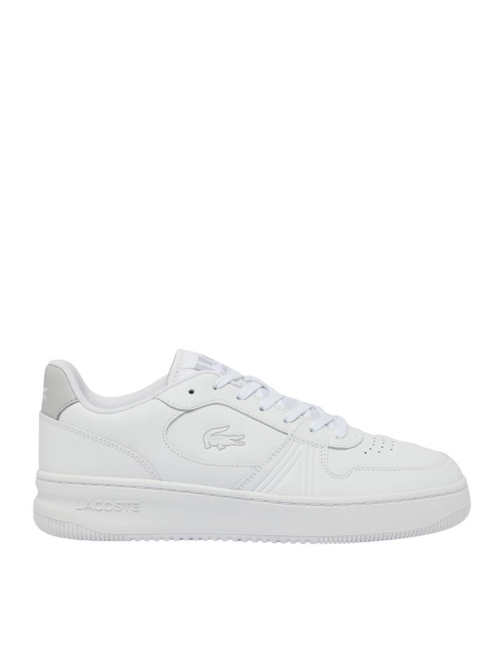 LACOSTE L001 Set White Leather Sneakers - Men's Low-Top Trainers with Iconic Green Crocodile Logo