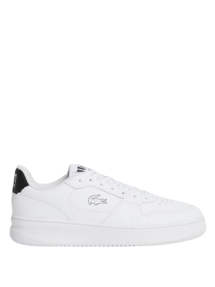 LACOSTE L001 Set Leather Sneakers White/Black - MAISONDEFASHION.COM