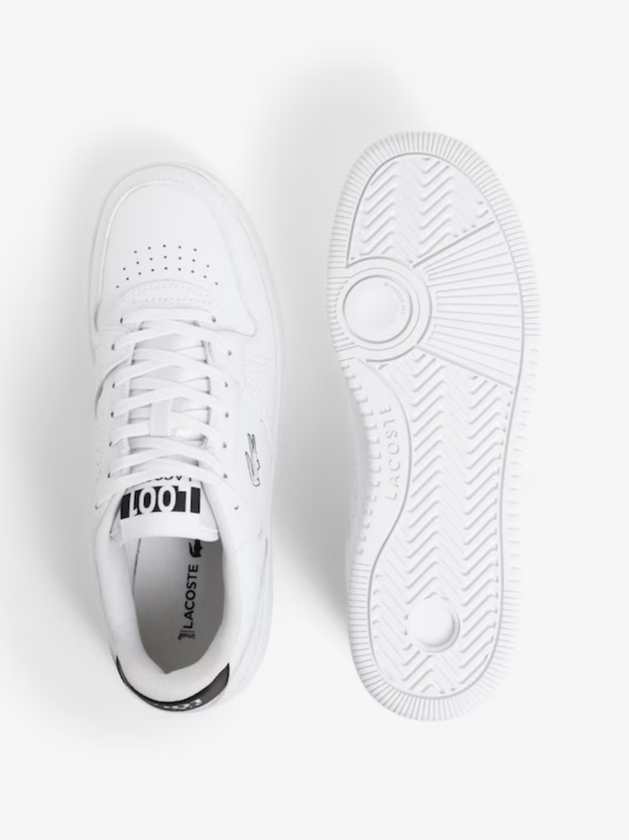 LACOSTE L001 Set Leather Sneakers White/Black - MAISONDEFASHION.COM