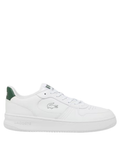 LACOSTE L001 Set Leather Sneakers White/Dark Green - MAISONDEFASHION.COM