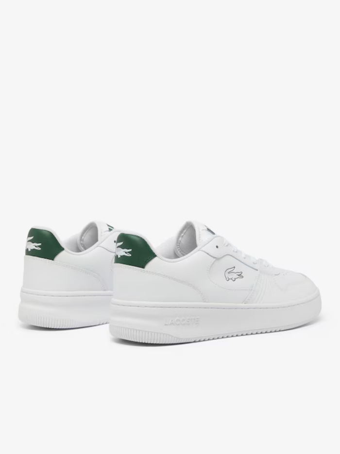 LACOSTE L001 Set Leather Sneakers White/Dark Green - MAISONDEFASHION.COM