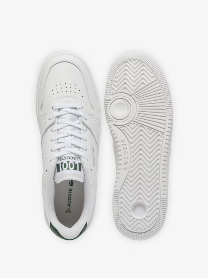 LACOSTE L001 Set Leather Sneakers White/Dark Green - MAISONDEFASHION.COM