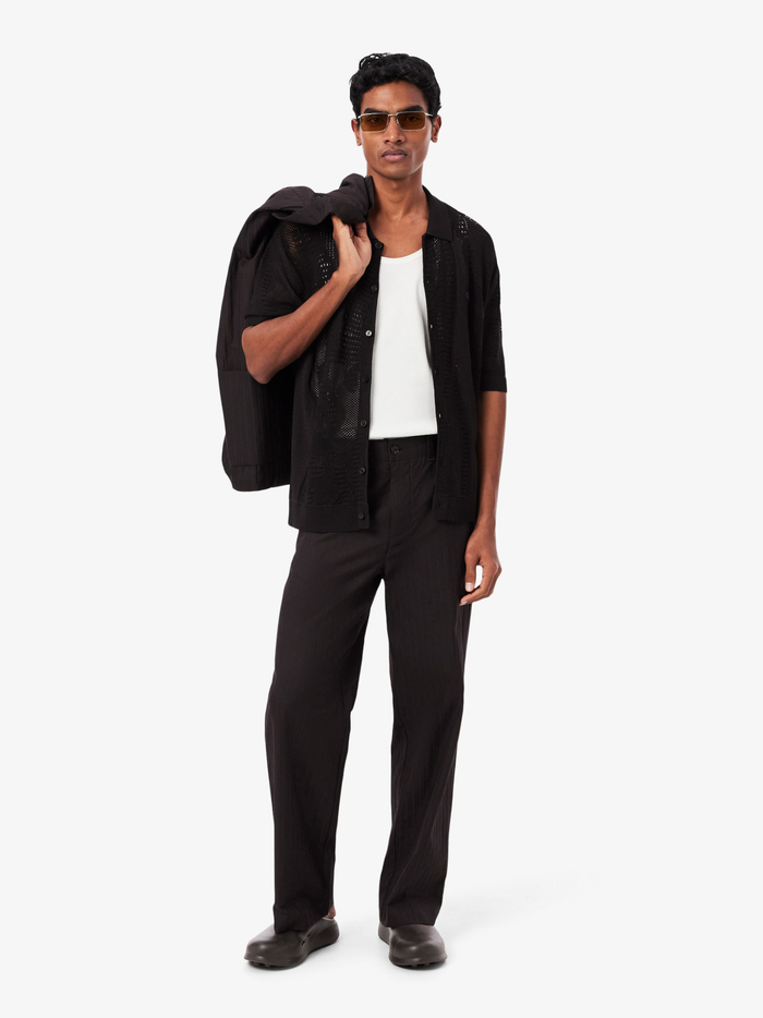 LACOSTE Lacy Knit Crocodile Shirt Brown - MAISONDEFASHION.COM