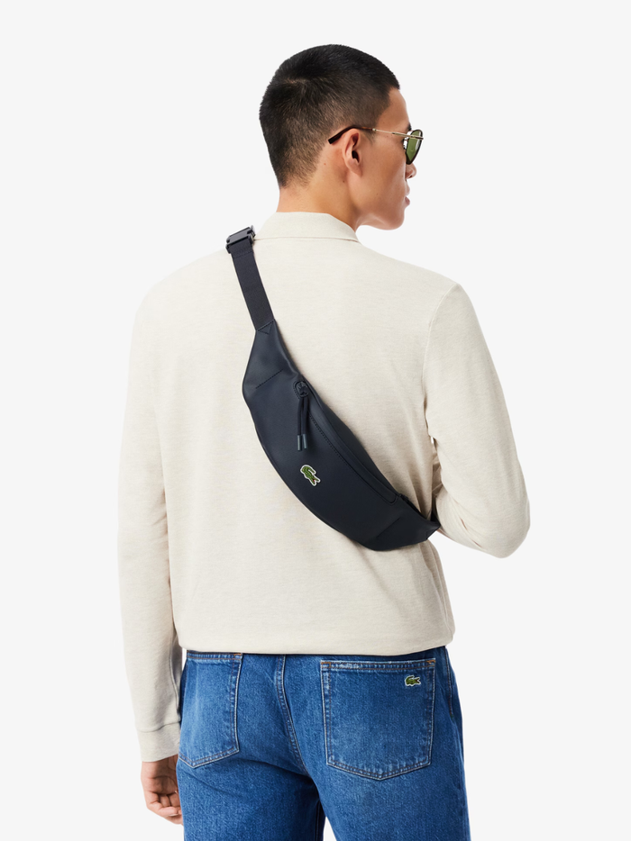 LACOSTE LCST Zipped Belt Bag Eclipse Blue - MAISONDEFASHION.COM