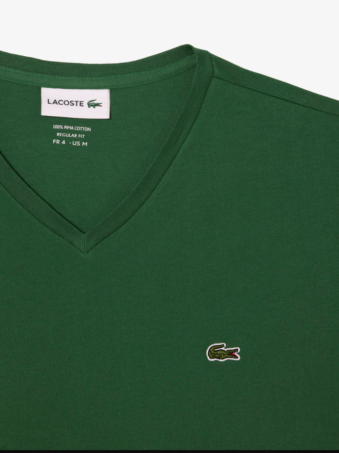 LACOSTE Cotton Pima T-shirt in Pine Green - additional angle showcasing premium quality and classic design