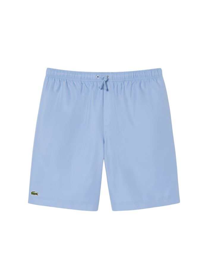 LACOSTE Lightweight Diamond Taffeta Sport Shorts Light Blue - MAISONDEFASHION.COM