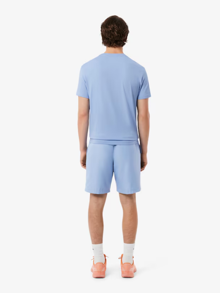 LACOSTE Lightweight Diamond Taffeta Sport Shorts Light Blue - MAISONDEFASHION.COM