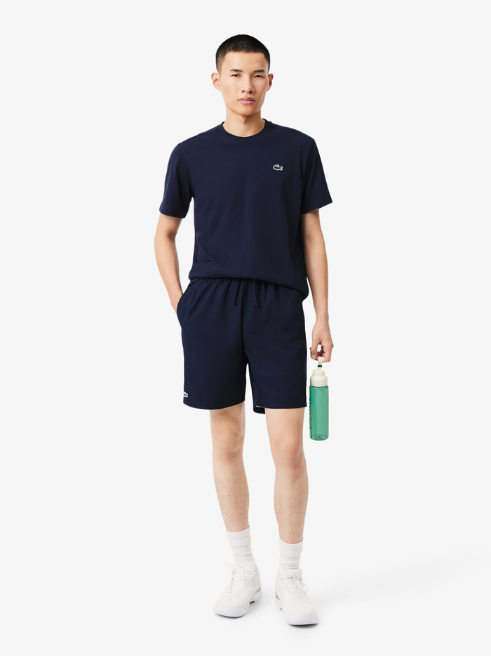 LACOSTE Lightweight Diamond Taffeta Sport Shorts Midnight Blue - MAISONDEFASHION.COM