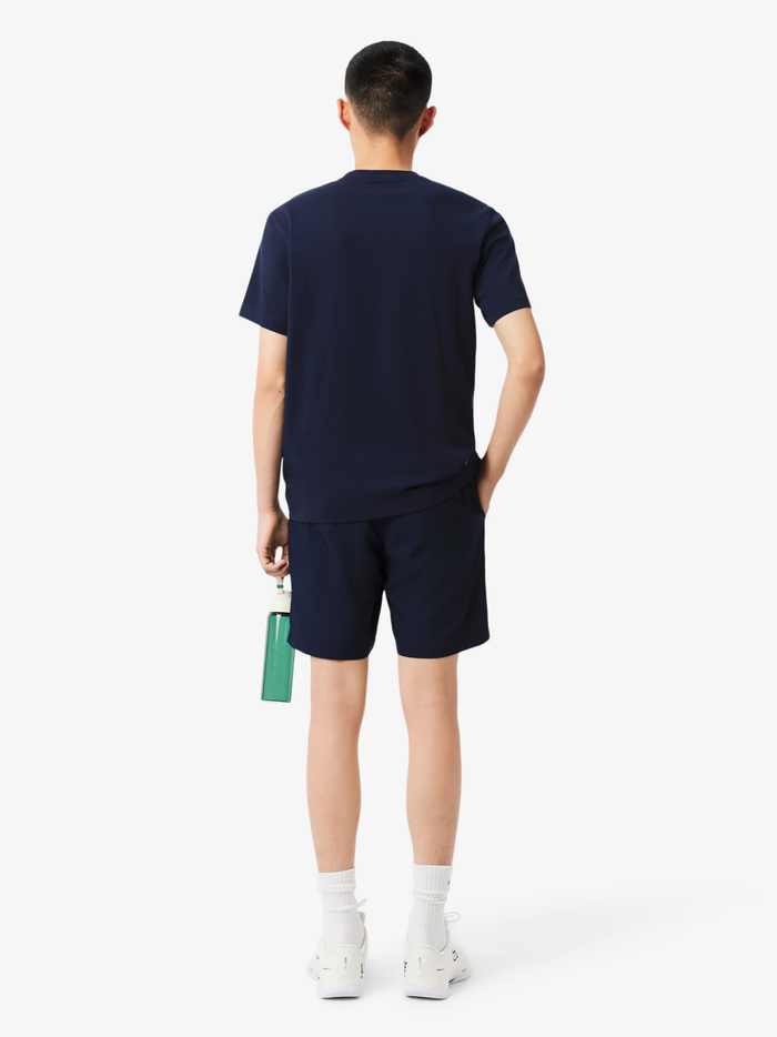 LACOSTE Lightweight Diamond Taffeta Sport Shorts Midnight Blue - MAISONDEFASHION.COM