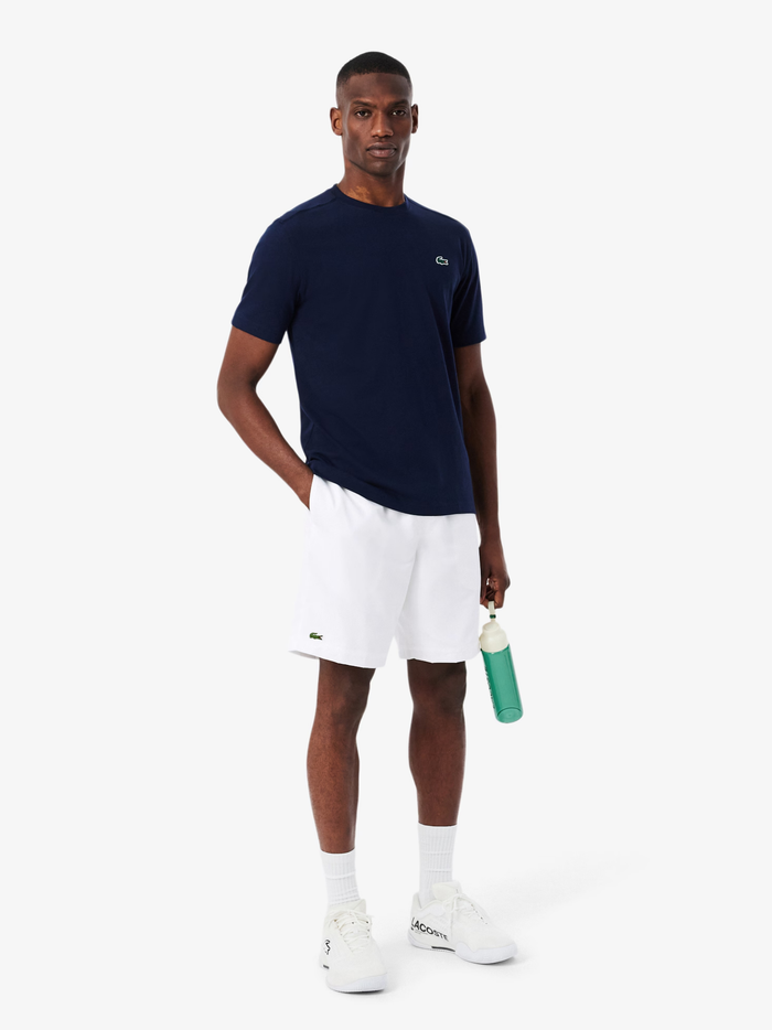 LACOSTE Lightweight Diamond Taffeta Sport Shorts White - MAISONDEFASHION.COM