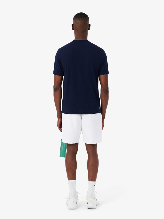 LACOSTE Lightweight Diamond Taffeta Sport Shorts White - MAISONDEFASHION.COM