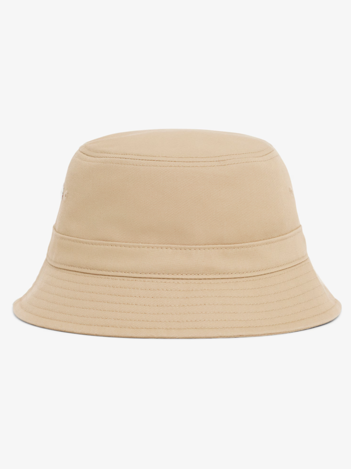 LACOSTE Lined Cotton Twill Bucket Hat Beige