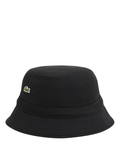 LACOSTE Lined Cotton Twill Bucket Hat Black