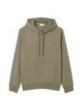 LACOSTE Logo Stripe Zipped Hoodie Khaki Green - MAISONDEFASHION.COM