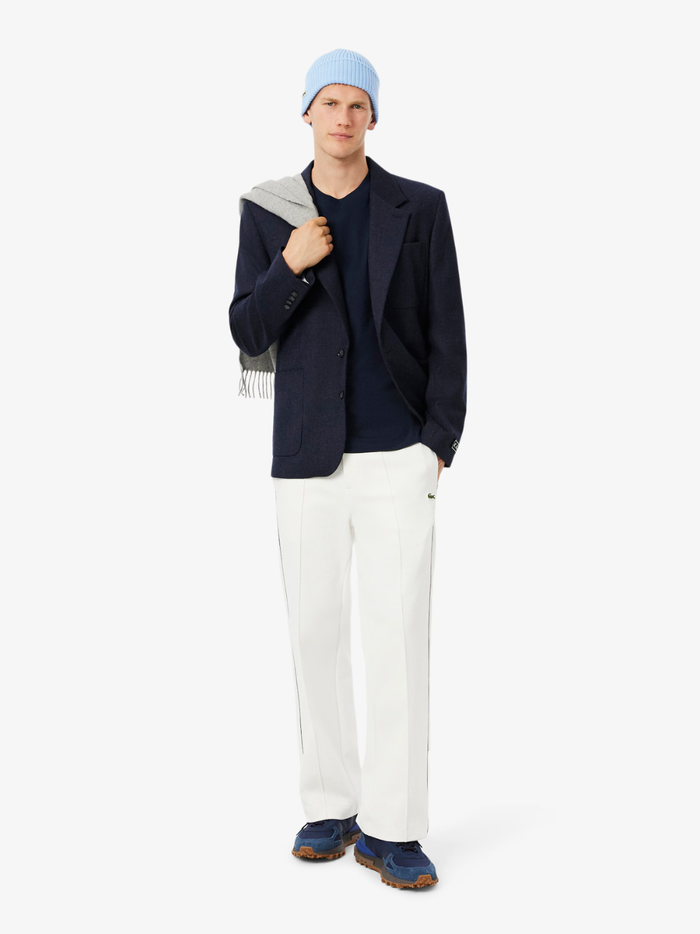 LACOSTE Long Sleeved Cotton T-shirt Midnight Blue - MAISONDEFASHION.COM