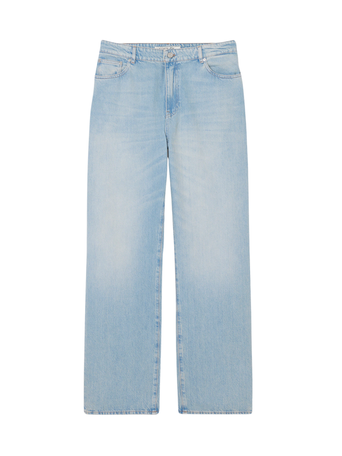 LACOSTE Loose Fit Denim Jeans Blue - MAISONDEFASHION.COM