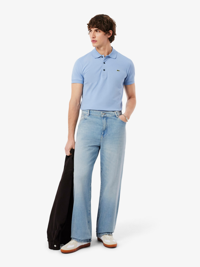 LACOSTE Loose Fit Denim Jeans Blue - MAISONDEFASHION.COM