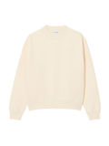LACOSTE Loose Fit Embroidered Sweatshirt Beige - MAISONDEFASHION.COM