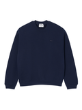 LACOSTE Loose Fit Heavy Fleece Sweatshirt Midnight Blue - MAISONDEFASHION.COM