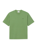 LACOSTE Loose Fit Heavy Jersey T-shirt Lime Green - MAISONDEFASHION.COM