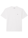 LACOSTE Loose Fit Heavy Jersey T-shirt White - MAISONDEFASHION.COM