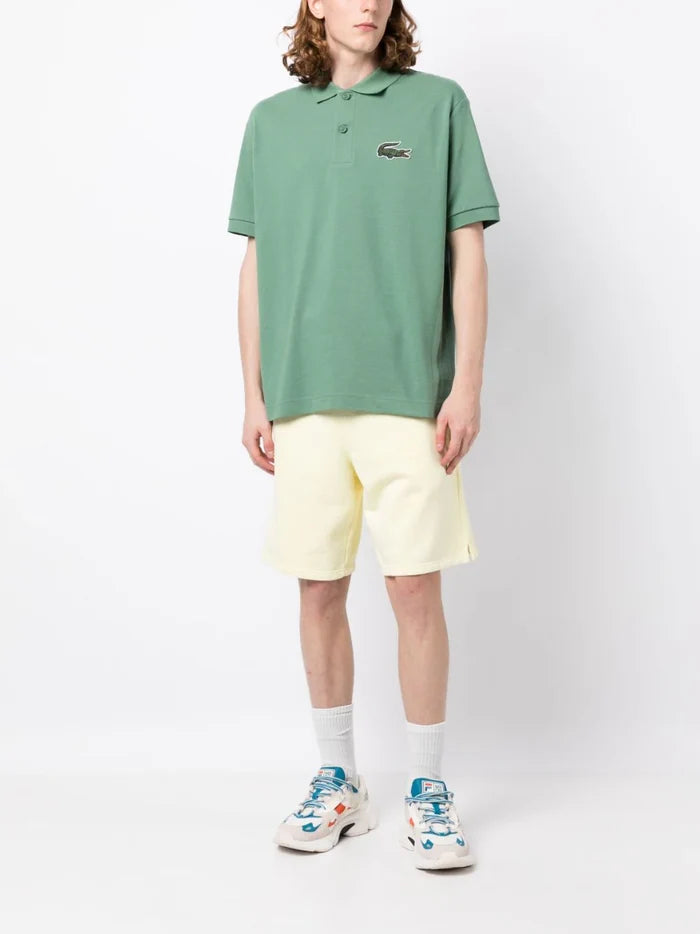 LACOSTE Loose Fit Large Logo Polo Shirt Ash Tree - MAISONDEFASHION.COM