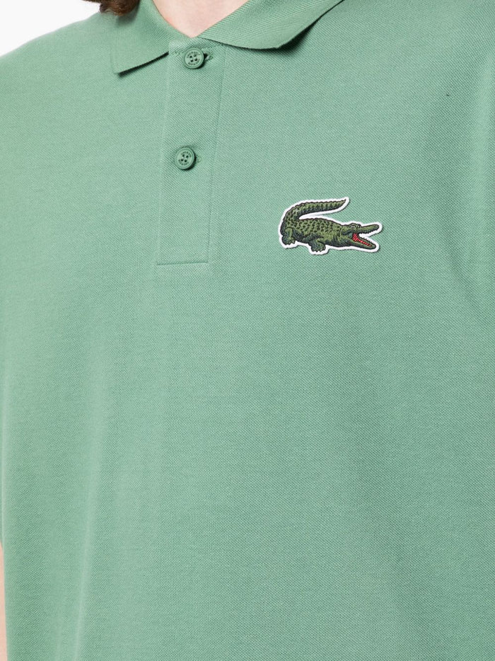 LACOSTE Loose Fit Large Logo Polo Shirt Ash Tree - MAISONDEFASHION.COM