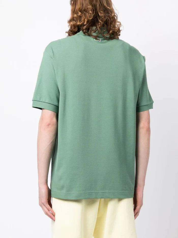 LACOSTE Loose Fit Large Logo Polo Shirt Ash Tree - MAISONDEFASHION.COM