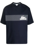 LACOSTE Loose Fit Tennis Print T-Shirt Navy - MAISONDEFASHION.COM