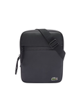 LACOSTE Medium LCST Piqué Satchel Black - MAISONDEFASHION.COM