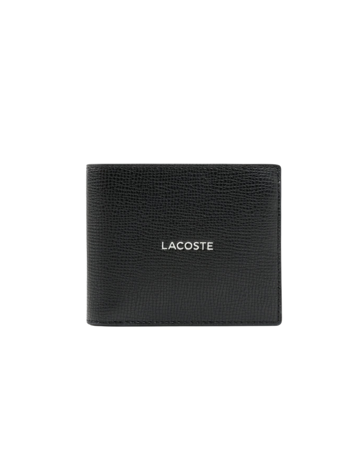 LACOSTE Medium Ossian Leather Billfold Black - MAISONDEFASHION.COM