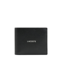 LACOSTE Medium Ossian Leather Billfold Black - MAISONDEFASHION.COM