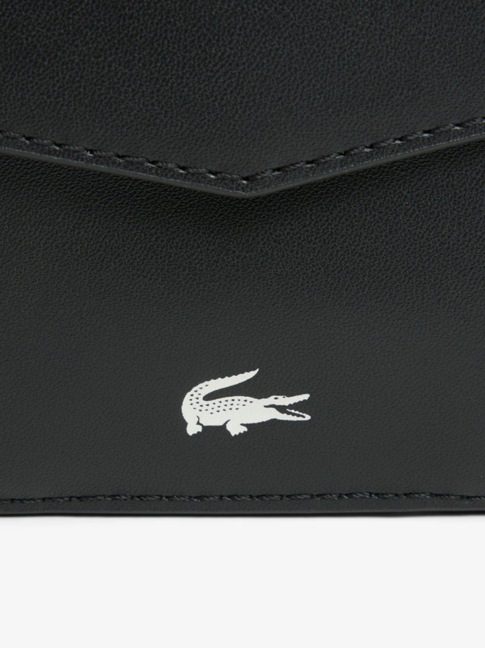 LACOSTE Medium Ossian Leather Billfold Black - MAISONDEFASHION.COM