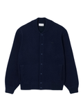 LACOSTE Merino Wool Jersey Bomber Jacket Midnight Blue - MAISONDEFASHION.COM
