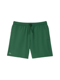 LACOSTE Mid Length Monochrome Swim Trunks Green - MAISONDEFASHION.COM