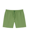 LACOSTE Mid Length Monochrome Swim Trunks Green
